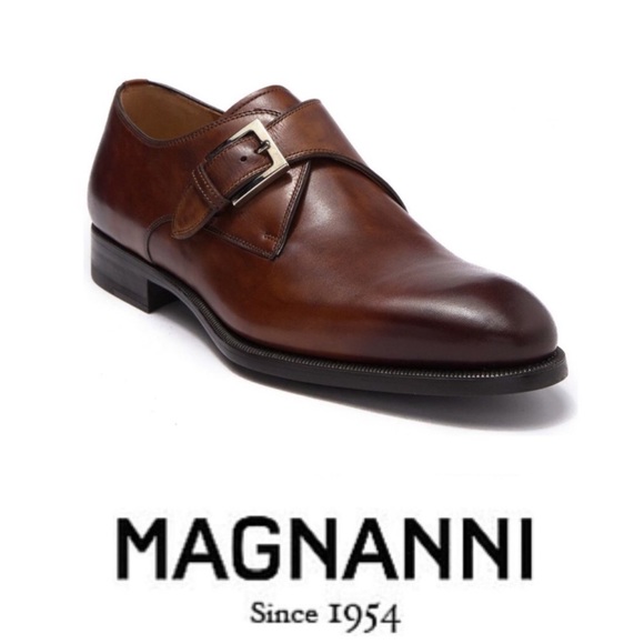 Magnanni Brodie Leather Monk Strap 